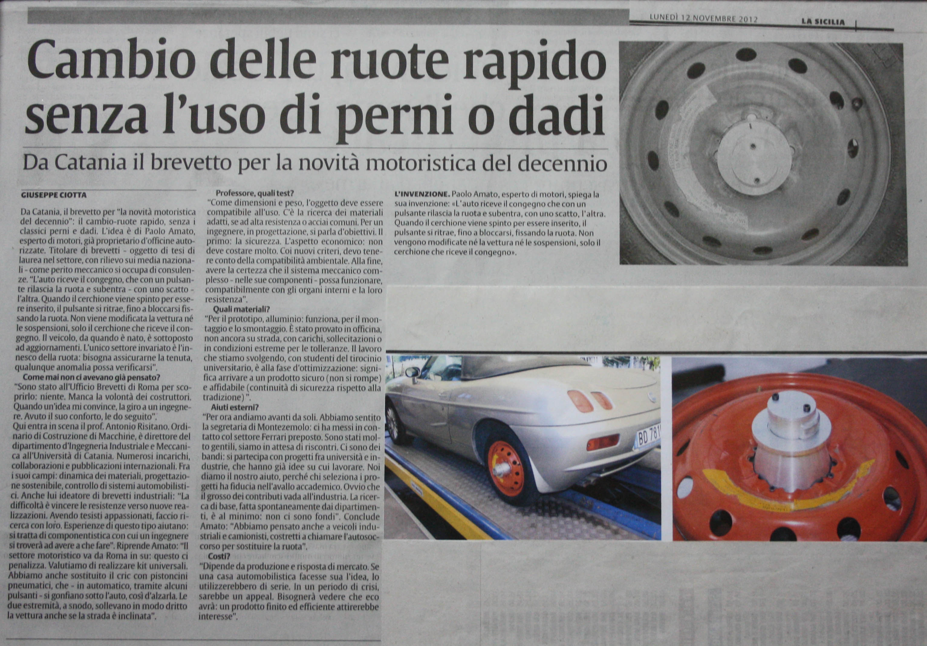 articolo La Sicilia 12 novembre 2012
